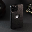 Case iPhone Slim Luxo de Couro com Destaque Maçã