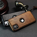 Case iPhone Slim Luxo de Couro com Destaque Maçã
